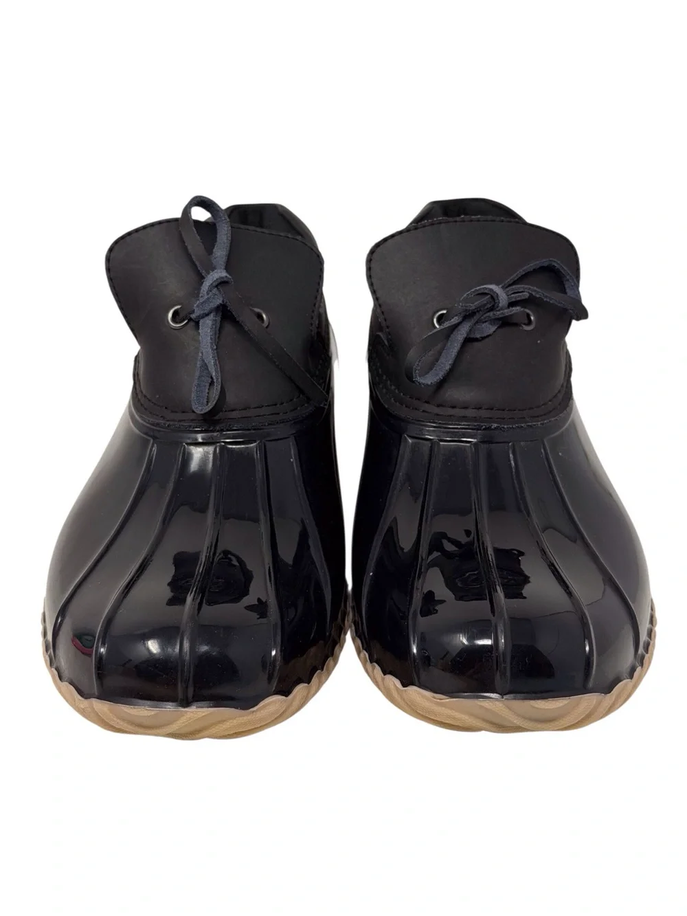 Bass Harlee Black waterproof low-top duck shoes leather upper slip on women’s 10